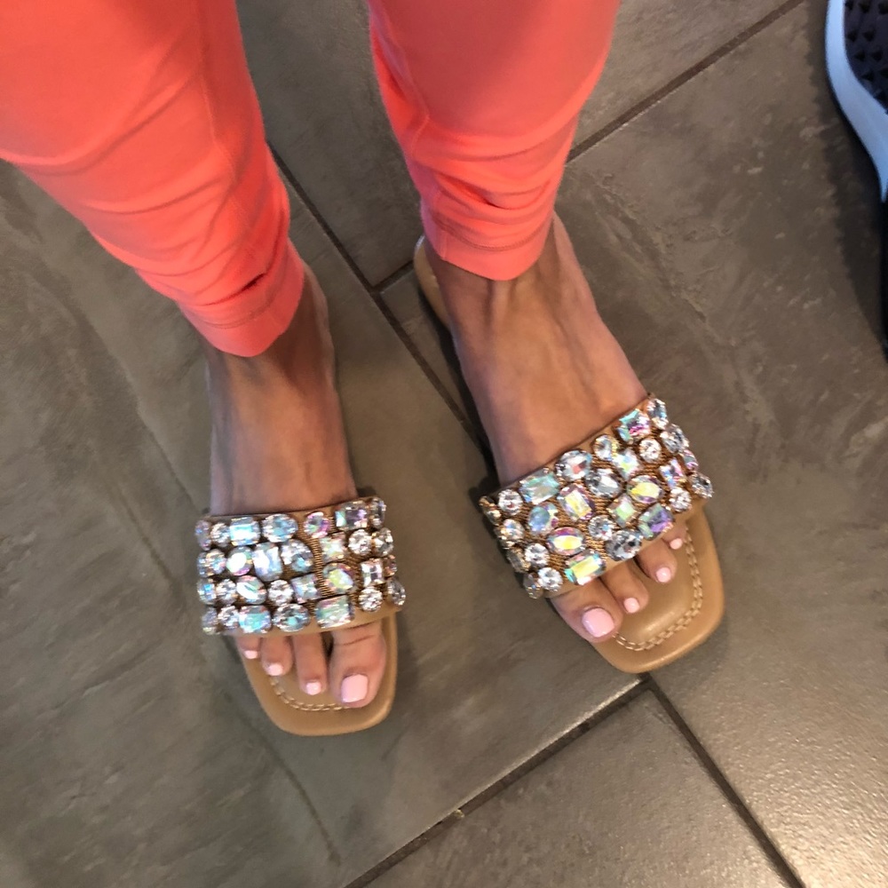 Steve Madden Bling Slides Euc- Like New - image 3